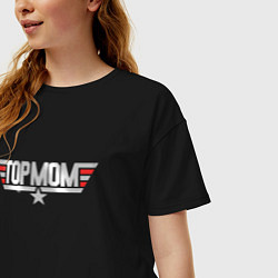 Футболка оверсайз женская Лучшая мама - Top Mom, цвет: черный — фото 2