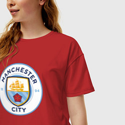 Футболка оверсайз женская Manchester City FC, цвет: красный — фото 2