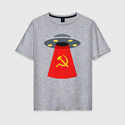 Женская футболка оверсайз Тарелка СССР