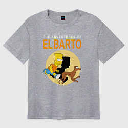Футболка оверсайз женская Adventures of El Barto, цвет: меланж