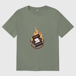 Женская футболка оверсайз Скорость, огонь моя стихия