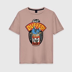 Футболка оверсайз женская Get duffed, цвет: пыльно-розовый