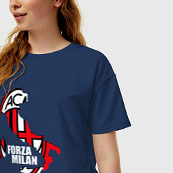 Футболка оверсайз женская Forza Milan, цвет: тёмно-синий — фото 2