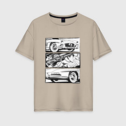 Женская футболка оверсайз Mercedes-Benz 300SL Roadster V2