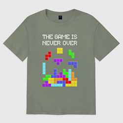 Футболка оверсайз женская Tetris - the game is never over, цвет: авокадо