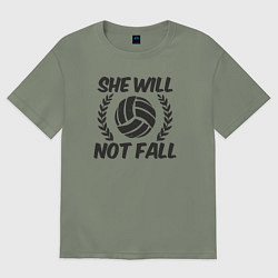 Женская футболка оверсайз She will not fall