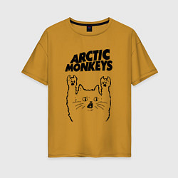 Женская футболка оверсайз Arctic Monkeys - rock cat
