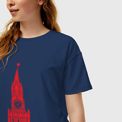 Футболка оверсайз женская Kremlin Moscow, цвет: тёмно-синий — фото 2