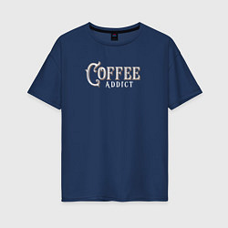 Женская футболка оверсайз Любитель кофе