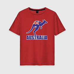 Женская футболка оверсайз Австралийский кенгуру