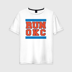 Футболка оверсайз женская Run Oklahoma City Thunder, цвет: белый