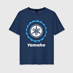 Футболка оверсайз женская Yamaha в стиле Top Gear, цвет: тёмно-синий