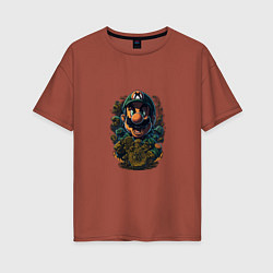 Женская футболка оверсайз Марио и биткоин