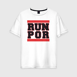 Женская футболка оверсайз Run Portland Trail Blazers