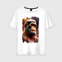 Женская футболка оверсайз Планета обезьян