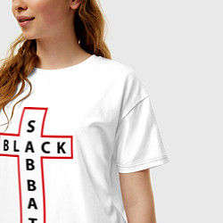 Футболка оверсайз женская Black Sabbath, цвет: белый — фото 2