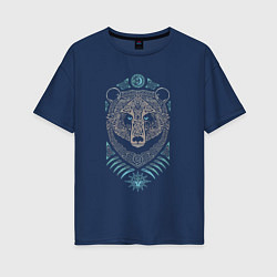 Женская футболка оверсайз Мифология славян - медведь