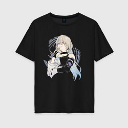 Женская футболка оверсайз Honkai Serval