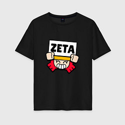 Женская футболка оверсайз Значок болельщика Zeta Brawl Stars