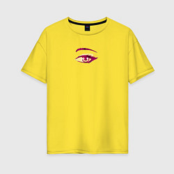 Женская футболка оверсайз Аниме глаз в полутонах