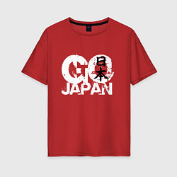 Женская футболка оверсайз Go Japan - motto