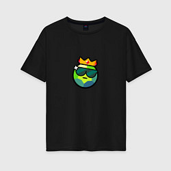 Женская футболка оверсайз Кристалл король - спрей Бравл старс