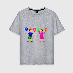 Женская футболка оверсайз Счастливые дети
