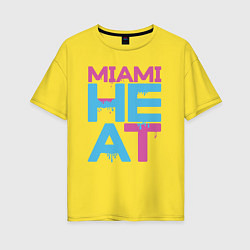 Женская футболка оверсайз Miami Heat style
