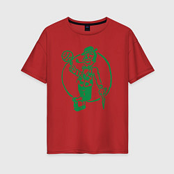 Футболка оверсайз женская Celtics man, цвет: красный