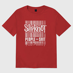 Женская футболка оверсайз Slipknot bar code