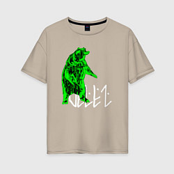 Женская футболка оверсайз Славянский Veles - медведь