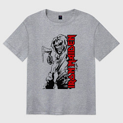 Футболка оверсайз женская Iron maiden fans, цвет: меланж