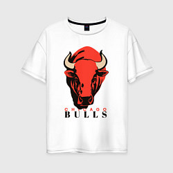 Женская футболка оверсайз Chicago bull