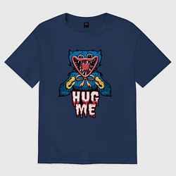 Футболка оверсайз женская Обними Хагги Вагги, цвет: тёмно-синий