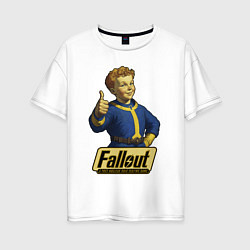 Футболка оверсайз женская Real vault boy, цвет: белый