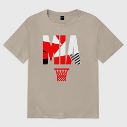 Футболка оверсайз женская Miami buckets, цвет: миндальный