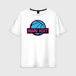 Женская футболка оверсайз Miami Heat team