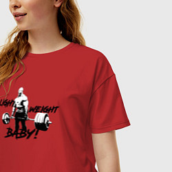 Футболка оверсайз женская Light baby weight, цвет: красный — фото 2