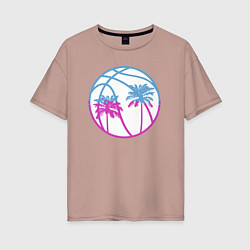 Женская футболка оверсайз Miami beach