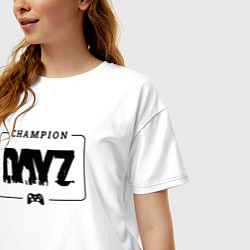 Футболка оверсайз женская DayZ gaming champion: рамка с лого и джойстиком, цвет: белый — фото 2