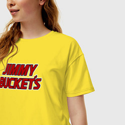 Футболка оверсайз женская Buckets, цвет: желтый — фото 2