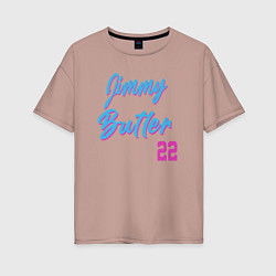 Футболка оверсайз женская Jimmy Butler 22, цвет: пыльно-розовый