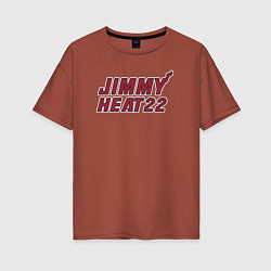 Футболка оверсайз женская Jimmy Heat 22, цвет: кирпичный