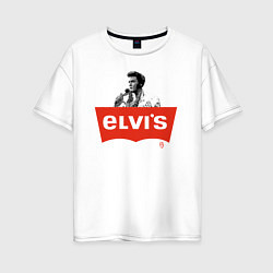 Футболка оверсайз женская Elvis, цвет: белый