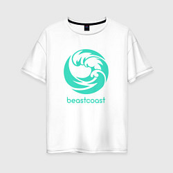 Женская футболка оверсайз Beastcoast logo