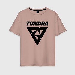 Футболка оверсайз женская Tundra esports logo, цвет: пыльно-розовый