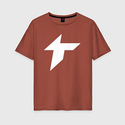 Женская футболка оверсайз Thunder awaken logo