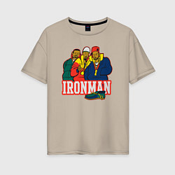 Футболка оверсайз женская Ironman, цвет: миндальный