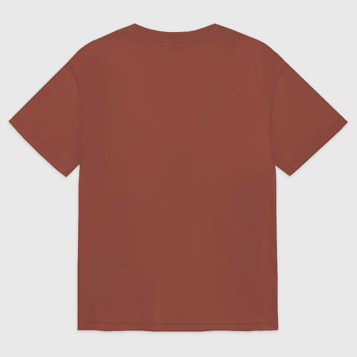 Женская футболка оверсайз Гипсовый бюст в цветах - нейросеть 3 / Кирпичный – фото 2