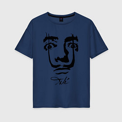 Женская футболка оверсайз Dali face